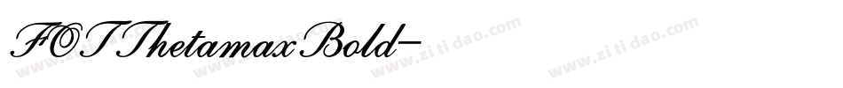 FOTThetamaxBold字体转换