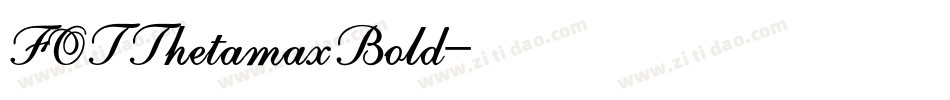 FOTThetamaxBold字体转换