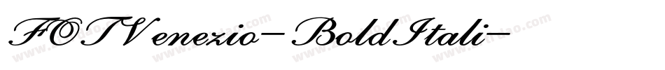 FOTVenezio-BoldItali字体转换