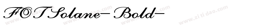 FOTSolane-Bold字体转换