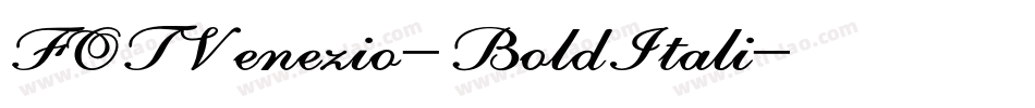 FOTVenezio-BoldItali字体转换
