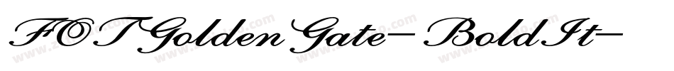 FOTGoldenGate-BoldIt字体转换