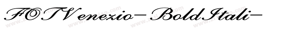 FOTVenezio-BoldItali字体转换