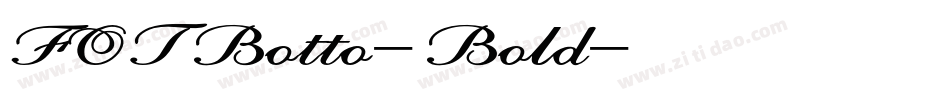 FOTBotto-Bold字体转换