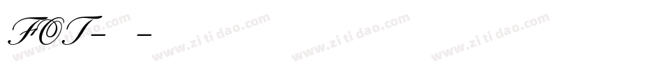 FOT-花風字体转换