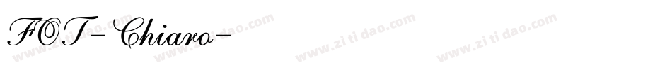 FOT-Chiaro字体转换