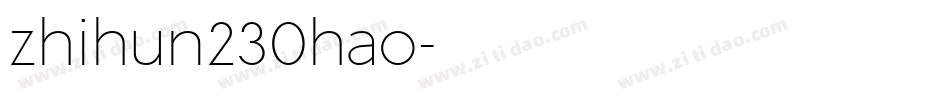 zhihun230hao字体转换