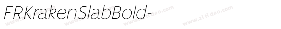 FRKrakenSlabBold字体转换