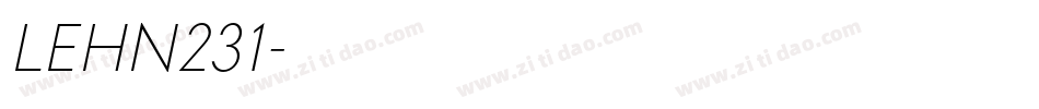 LEHN231字体转换