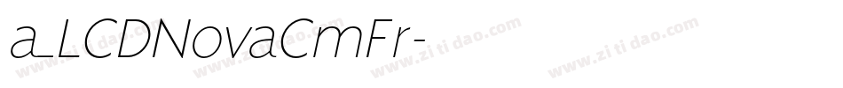 a_LCDNovaCmFr字体转换