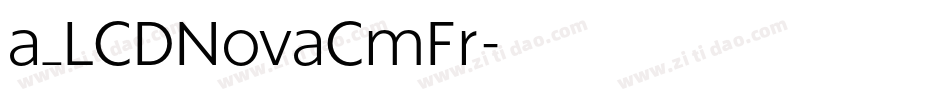 a_LCDNovaCmFr字体转换