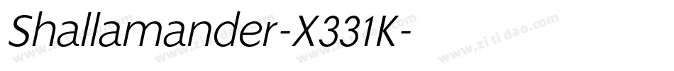Shallamander-X331K字体转换