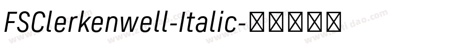FSClerkenwell-Italic字体转换