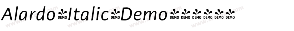 Alardo_Italic_Demo字体转换 Alardo_Italic_Demo字体转换