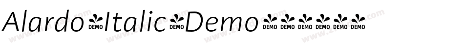 Alardo_Italic_Demo字体转换 Alardo_Italic_Demo字体转换