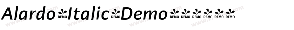 Alardo_Italic_Demo字体转换 Alardo_Italic_Demo字体转换