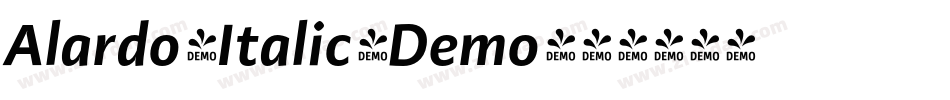 Alardo_Italic_Demo字体转换 Alardo_Italic_Demo字体转换