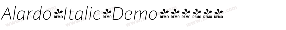 Alardo_Italic_Demo字体转换 Alardo_Italic_Demo字体转换