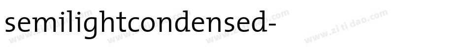 semilightcondensed字体转换
