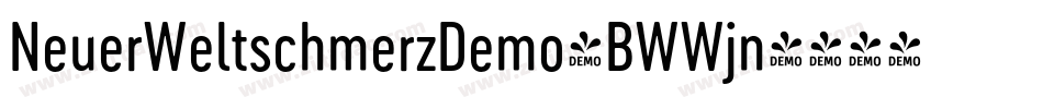 NeuerWeltschmerzDemo-BWWjn字体转换