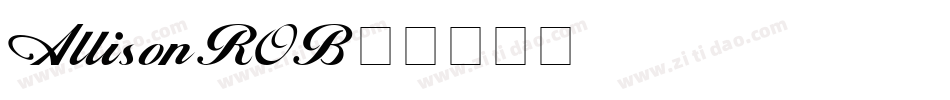 AllisonROB字体转换