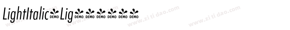 LightItalic-Lig字体转换