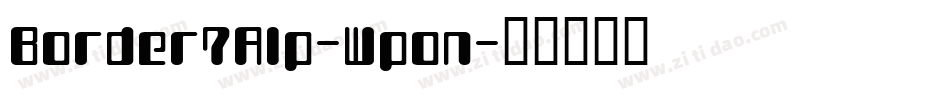 Border7Alp-Wpon字体转换