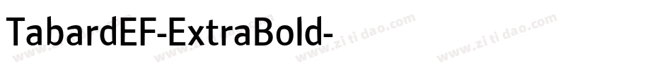 TabardEF-ExtraBold字体转换