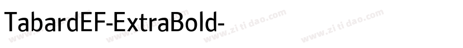 TabardEF-ExtraBold字体转换