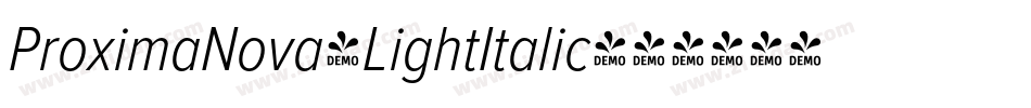 ProximaNova-LightItalic字体转换