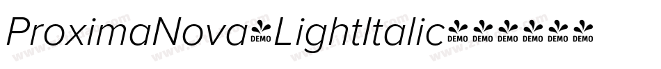 ProximaNova-LightItalic字体转换