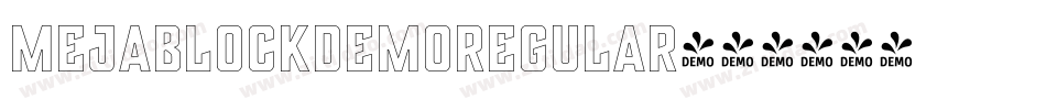 MejaBlockDemoRegular字体转换