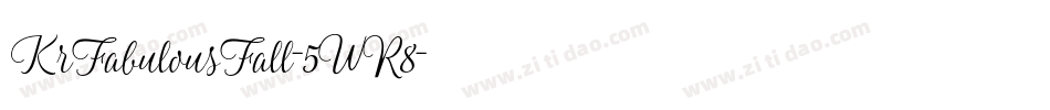 KrFabulousFall-5WR8字体转换