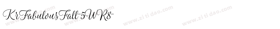 KrFabulousFall-5WR8字体转换
