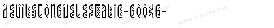 DevilsTongueLeftalic-GOOKG字体转换