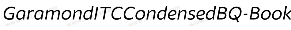 GaramondITCCondensedBQ-BookItalic字体转换