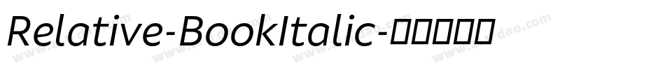 Relative-BookItalic字体转换