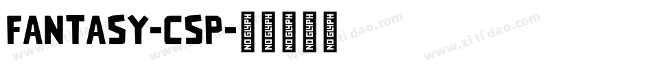Fantasy-CSP字体转换