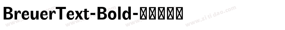 BreuerText-Bold字体转换