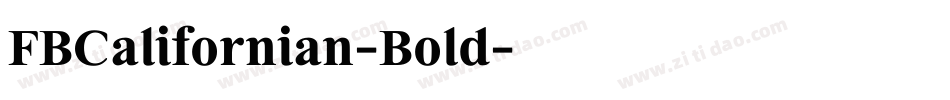 FBCalifornian-Bold字体转换