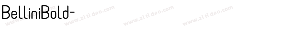 BelliniBold字体转换