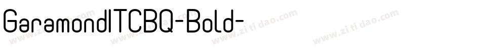 GaramondITCBQ-Bold字体转换