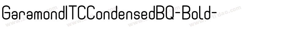 GaramondITCCondensedBQ-Bold字体转换