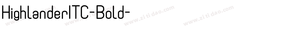 HighlanderITC-Bold字体转换
