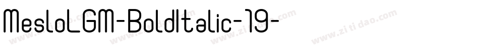 MesloLGM-BoldItalic-19字体转换