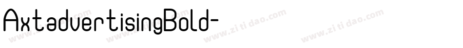 AxtadvertisingBold字体转换