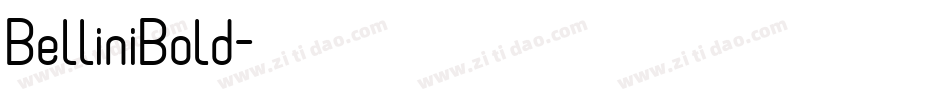 BelliniBold字体转换