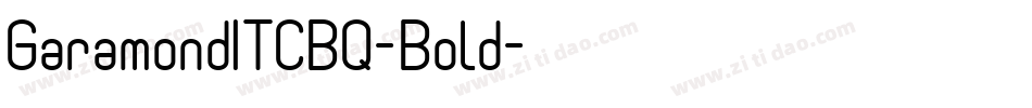 GaramondITCBQ-Bold字体转换