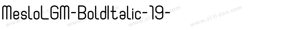 MesloLGM-BoldItalic-19字体转换