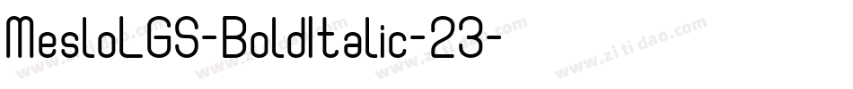 MesloLGS-BoldItalic-23字体转换